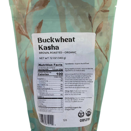 Buckwheat, Kasha, Brown Roasted, Organic
