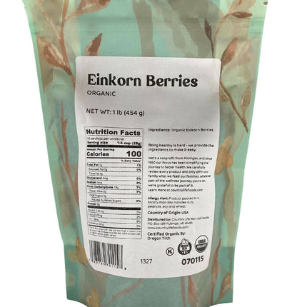 Einkorn Berries, Organic