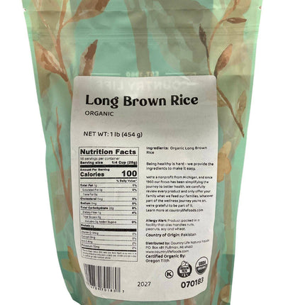 Long Rice, Brown, Organic