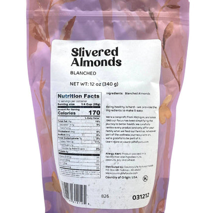 Almonds, Slivered, Blanched