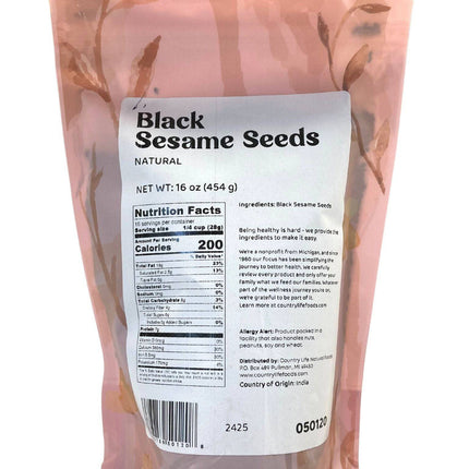Sesame Seeds, Black, Natural