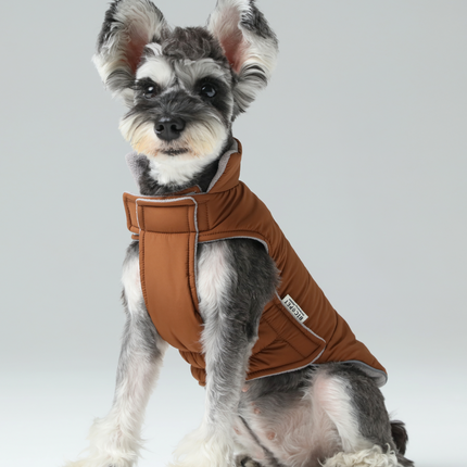 Reversible Dog Vest Jacket - Orange Grey