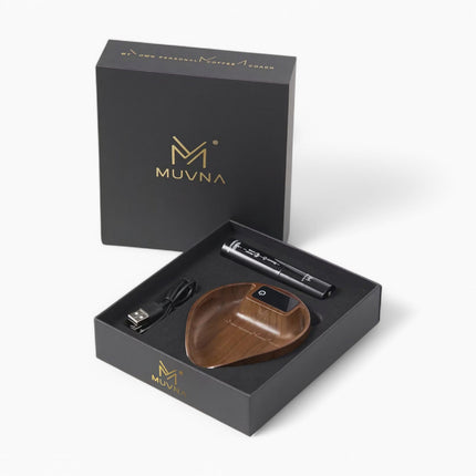 Electronic Walnut Coffee Scale With Leaf Shade
