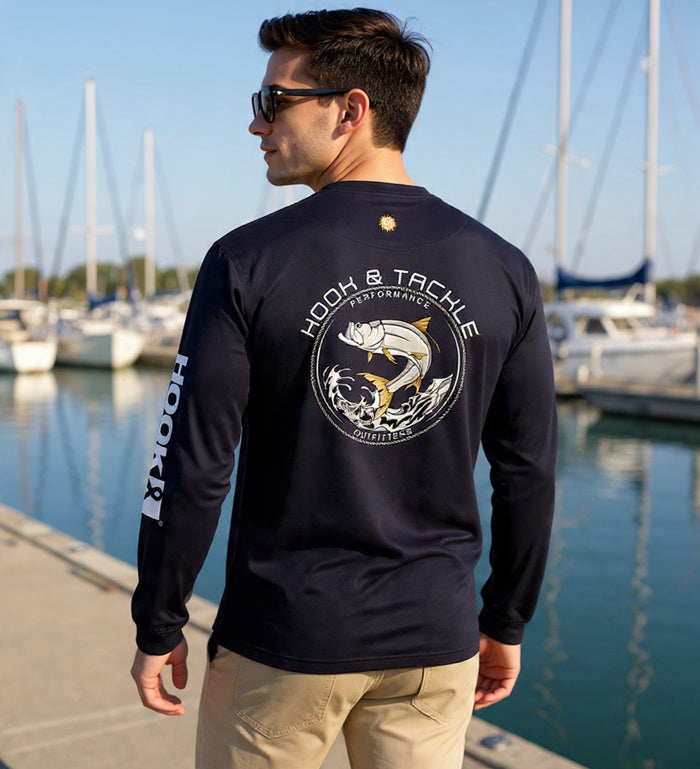 Men's Tarpon Leap Thrust L/S UV Fishing T-Shirt