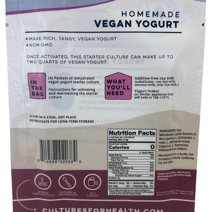 Starter Culture, Yogurt, Vegan
