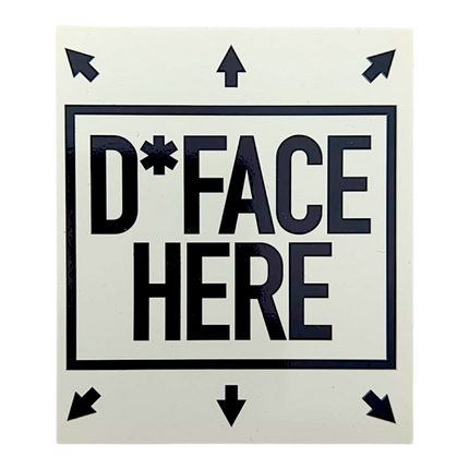 D*Face Here Sticker