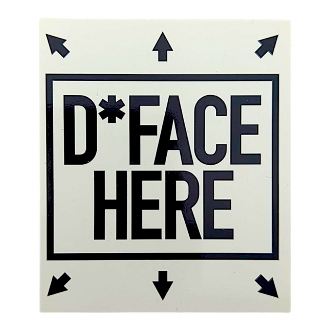 D*Face Here Sticker