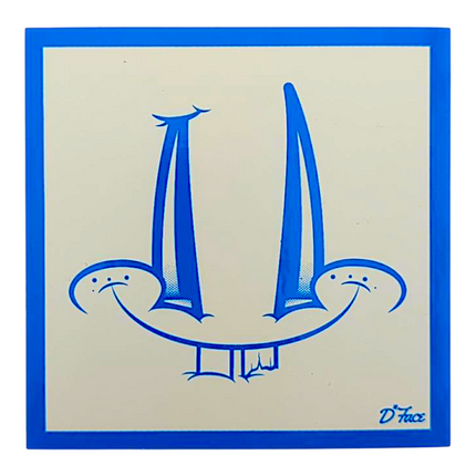 D*Face Smiley Face (Blue) Sticker