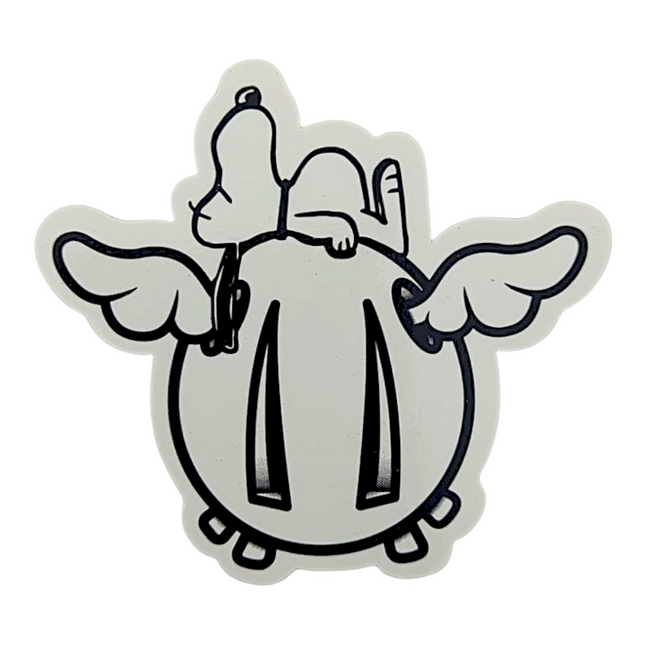 D*Face Snoopy Laying on D*Dog Sticker
