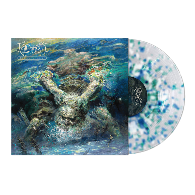 Psycroptic - Divine Council on Clear w/ Blue, Sea Green & White Splatter Vinyl
