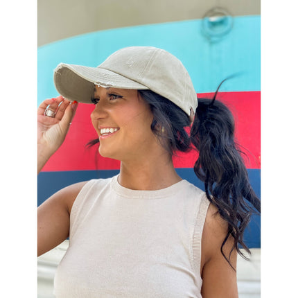 Criss-Cross Ponytail Ball Cap