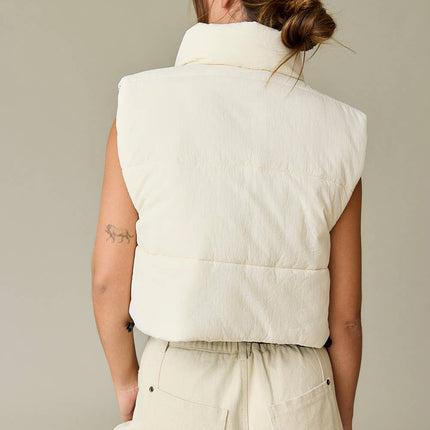 Reversible Cropped Puffer Vest