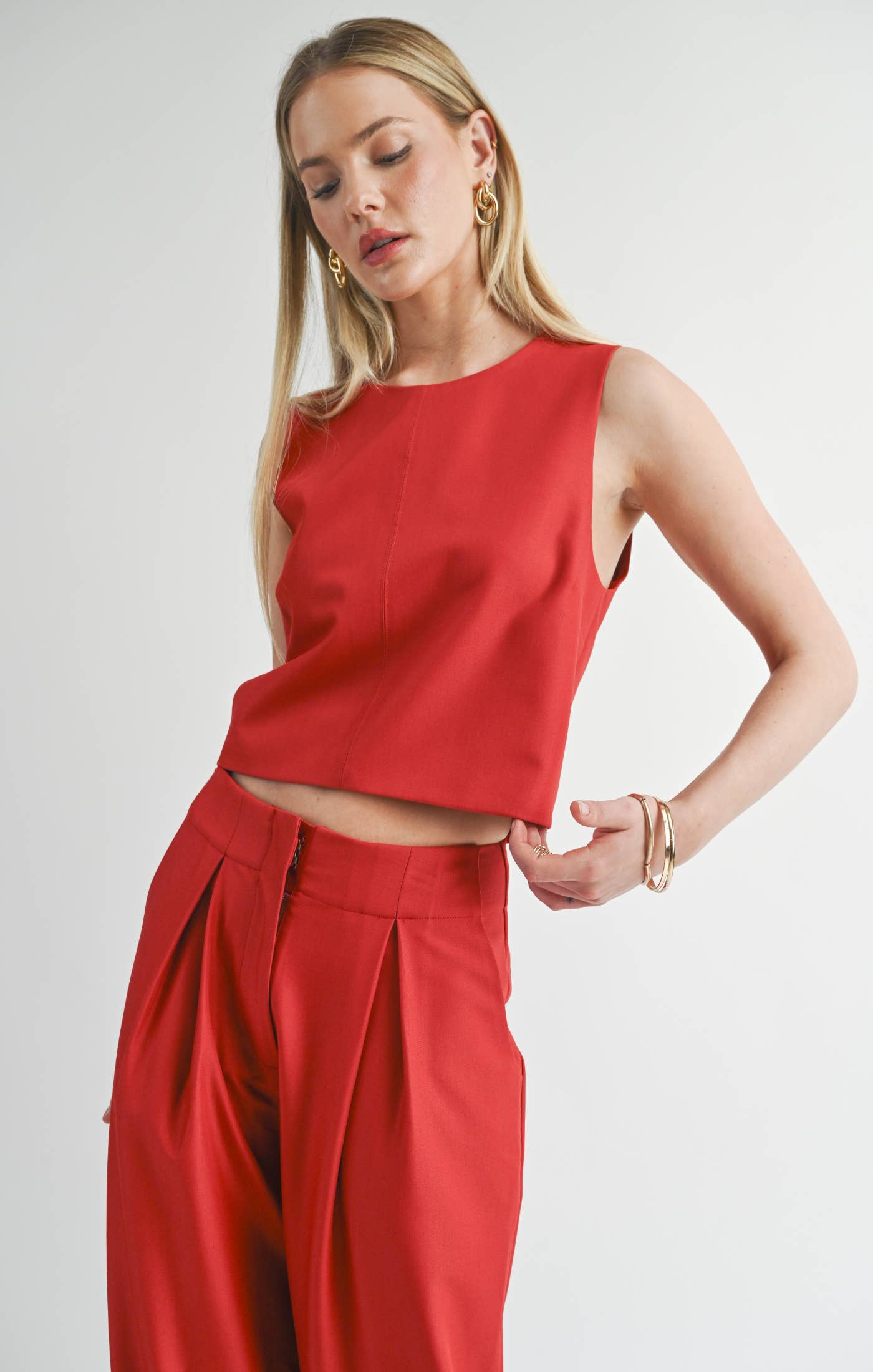 Garnet Sleeveless Top