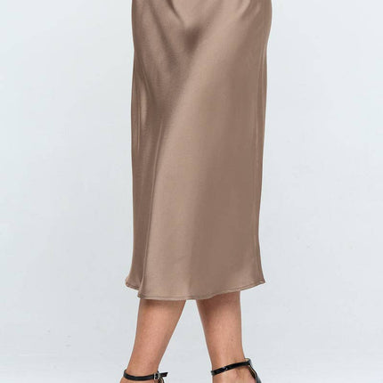 Dune Satin Midi Skirt