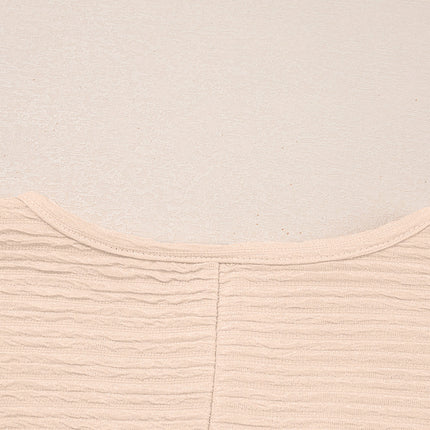 Luxury Textured V Neck T Shirt and Shorts Set