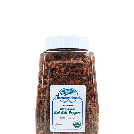 Bell Pepper, Red, Dried, Organic