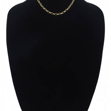 18K Gold Plated Oval Chain Necklace