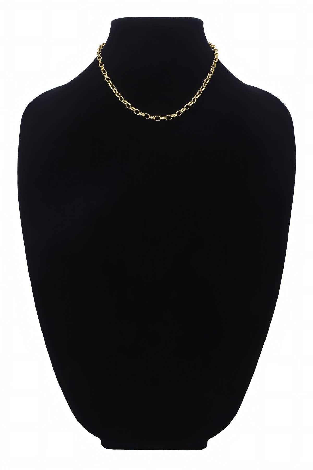 18K Gold Plated Oval Chain Necklace