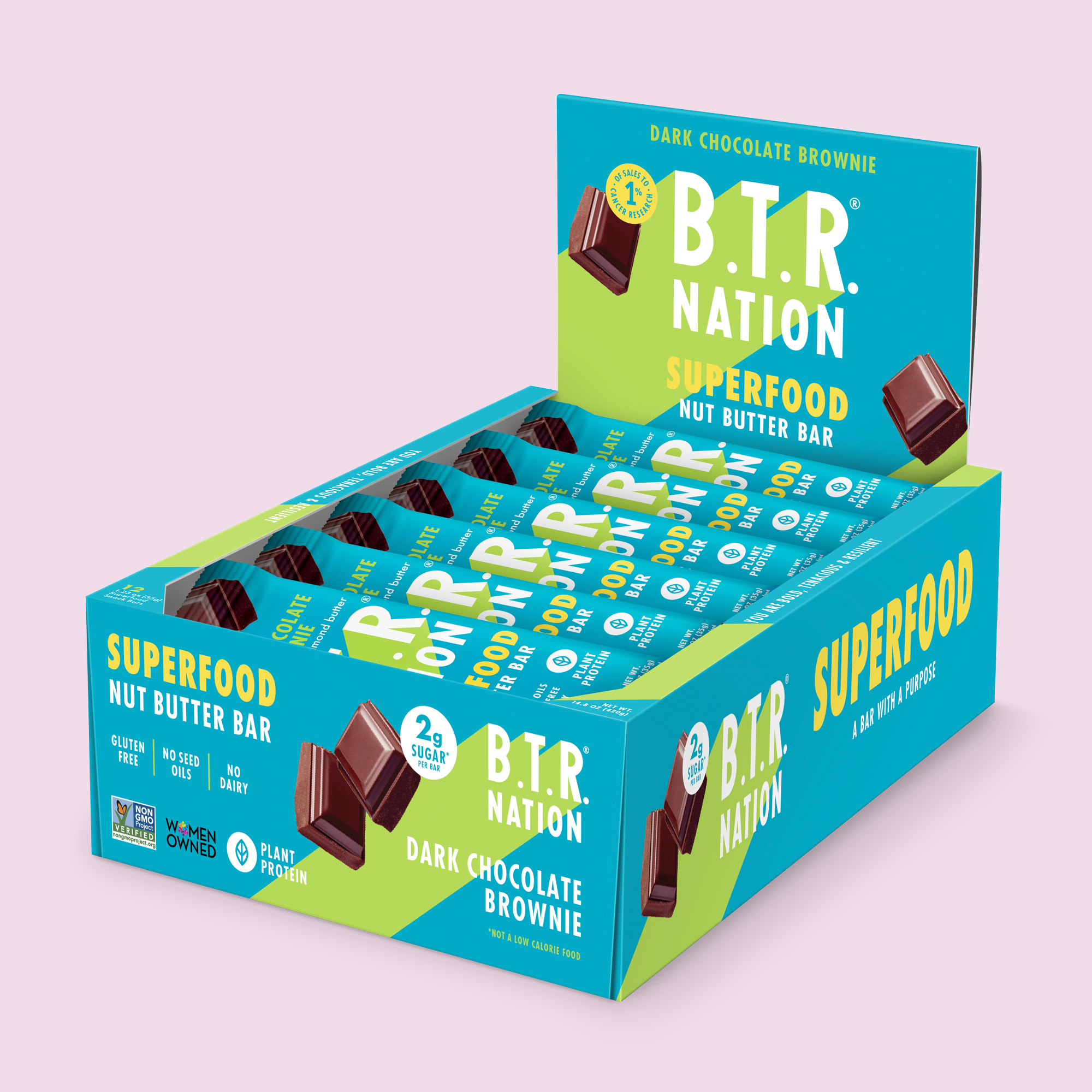 PRE-ORDER: Dark Chocolate Brownie Superfood Bar (12 Count) 🍫