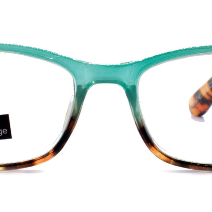 Desiree, (Premium) Women Reading Glasses, High End Reader, Magnifying, Square Style (Green Tortoise Brown) Optical Frame. NY Fifth Avenue