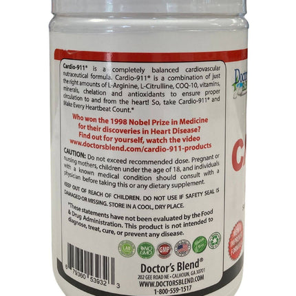 Cardio 911 Dietary Supplement Drink Mix