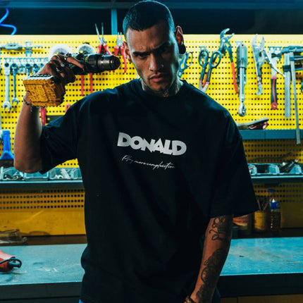 Men's Oversize 'DONALD' Graphic T-Shirt - Streetwear Comic Money Tee