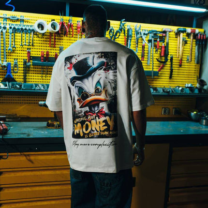 Men's Oversize 'DONALD' Graphic T-Shirt - Streetwear Comic Money Tee