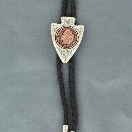 Double S Arrowhead Concho - Bolo Tie