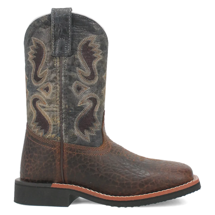Dan Post Creek (Dark Navy/Brown) - Little Kid's/Big Kid's Leather Cowboy Boots