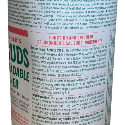 Biodegradable Cleaner, Concentrated, Sal Suds
