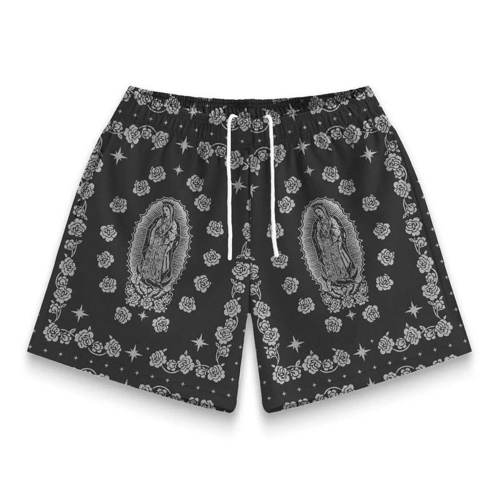 Sacred Saints Paisley Mesh Shorts
