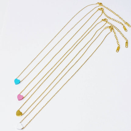 So Very Loved Heart Necklace: White