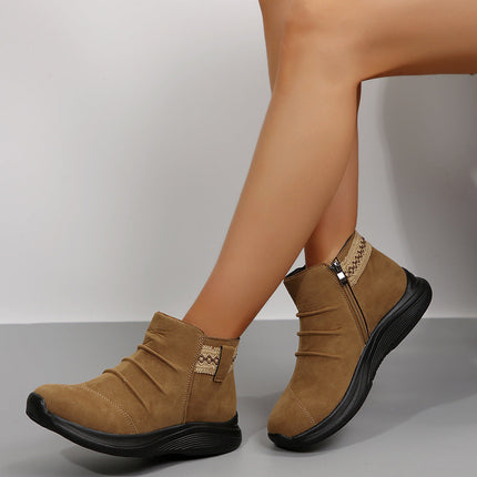 Round-Toe Women’s Frosted Martin Boots