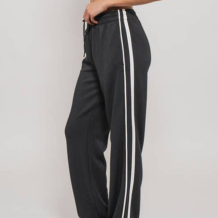 Striped Drawstring Relaxed Sweatpants