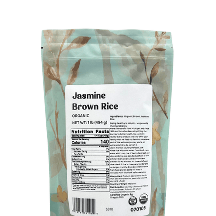 Jasmine Rice, Brown, Organic