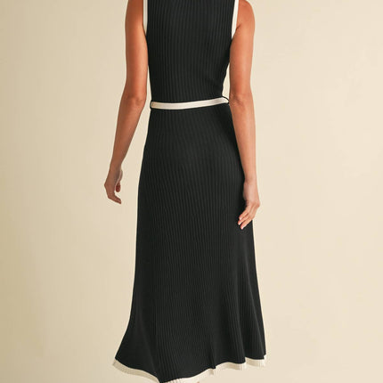 Sleeveless Sweater Midi Dress