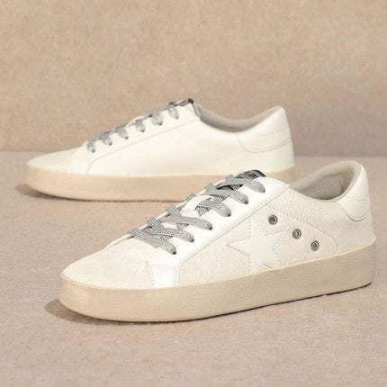 Lace Up, Star, Low Top Sneakers