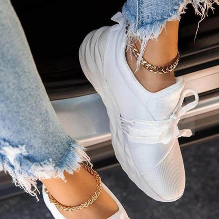 Women’s Laced Summer Sneakers – Lightweight Breathable Casual Shoes