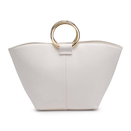 Black Luxe Tote with Gold Handle