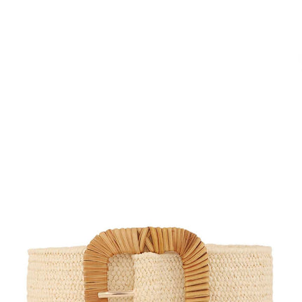 Straw Wrapped Round Rectangle Elastic Belt