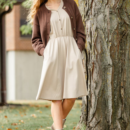 Ella Cinched Waist Midi Dress