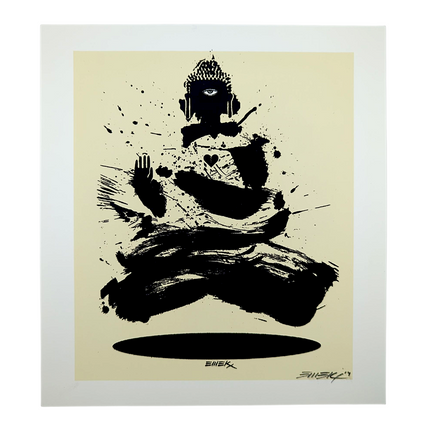 Emek "Bright Eyes" (Cream) Mini Print
