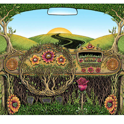 Emek “Flower Car” Mini Print