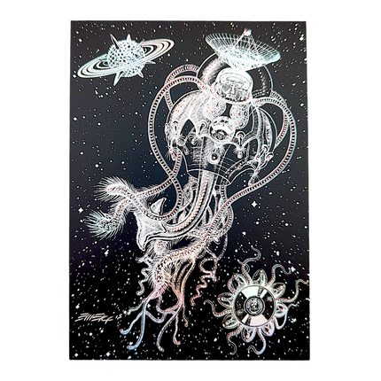 Emek Microorganism Satellite Foil Mini Print