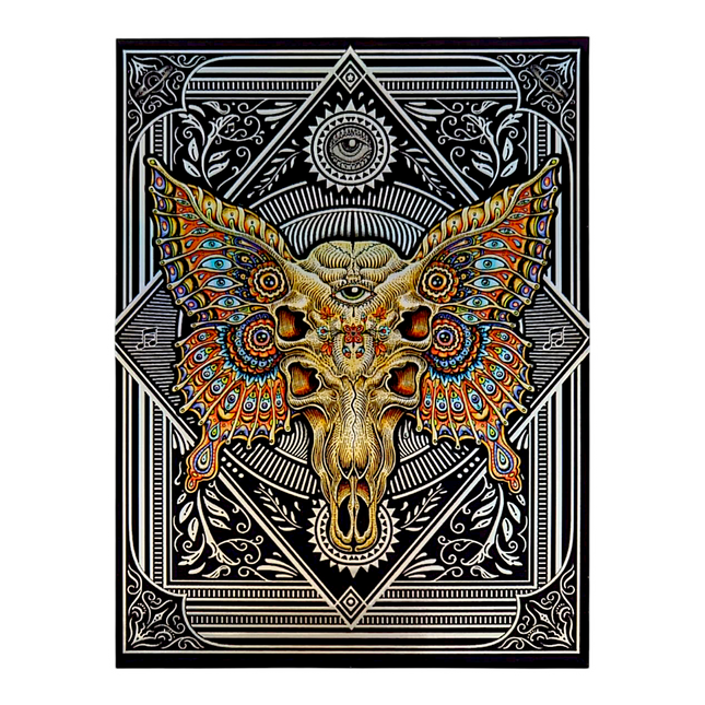 Emek Moe Butterfly Skull Holographic Sticker