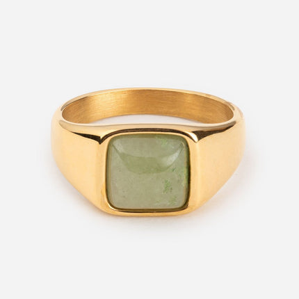 Emerald Green Signet Ring