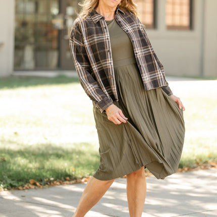 Emersyn Pleated Midi Dress