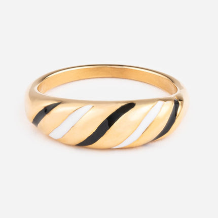 Enamel Croissant Ring