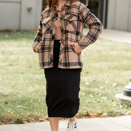 Erica Cotton Twill Midi Skirt