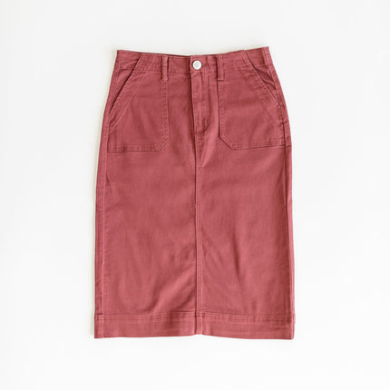 Erica Cotton Twill Midi Skirt